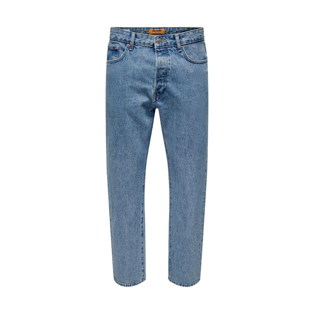 Only & Sons Hellblaue Baumwolljeans im Relaxed Fit
