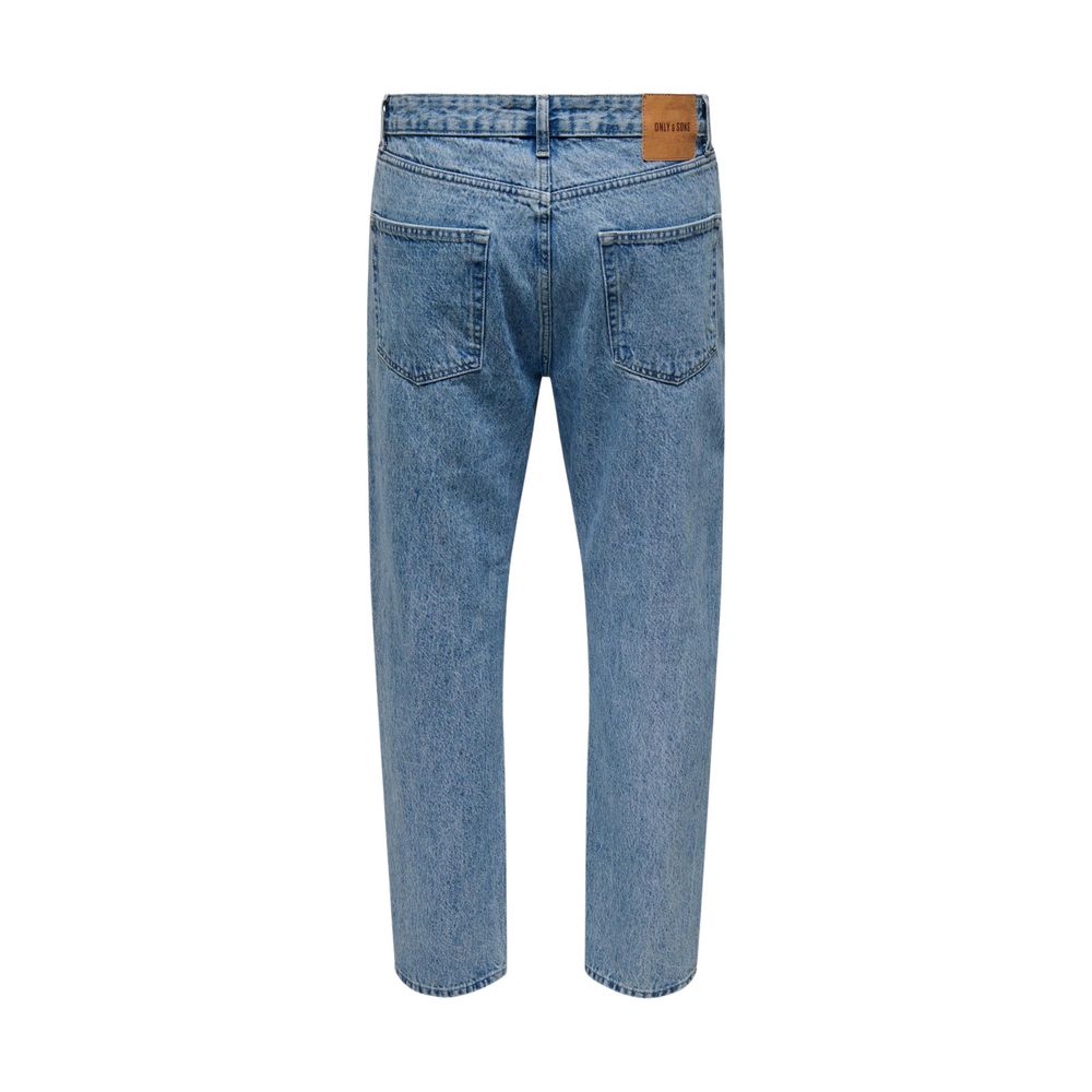 Only & Sons Hellblaue Baumwolljeans im Relaxed Fit