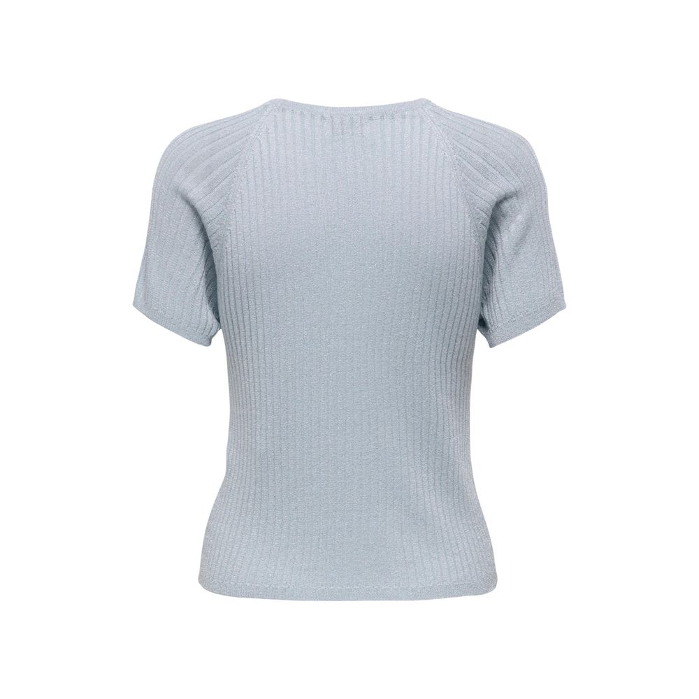 Jacqueline De Yong Blaues Viskose-T-Shirt