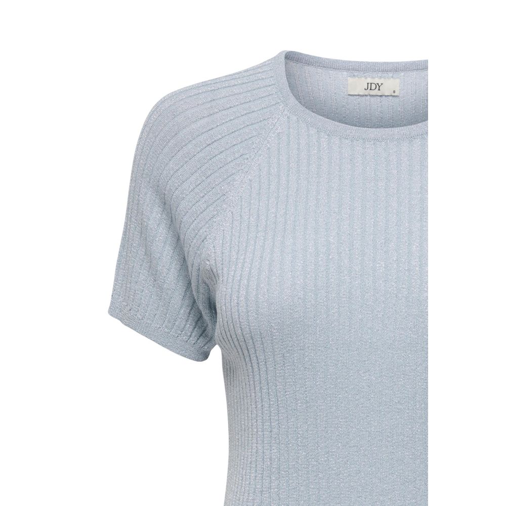 Jacqueline De Yong Blaues Viskose-T-Shirt