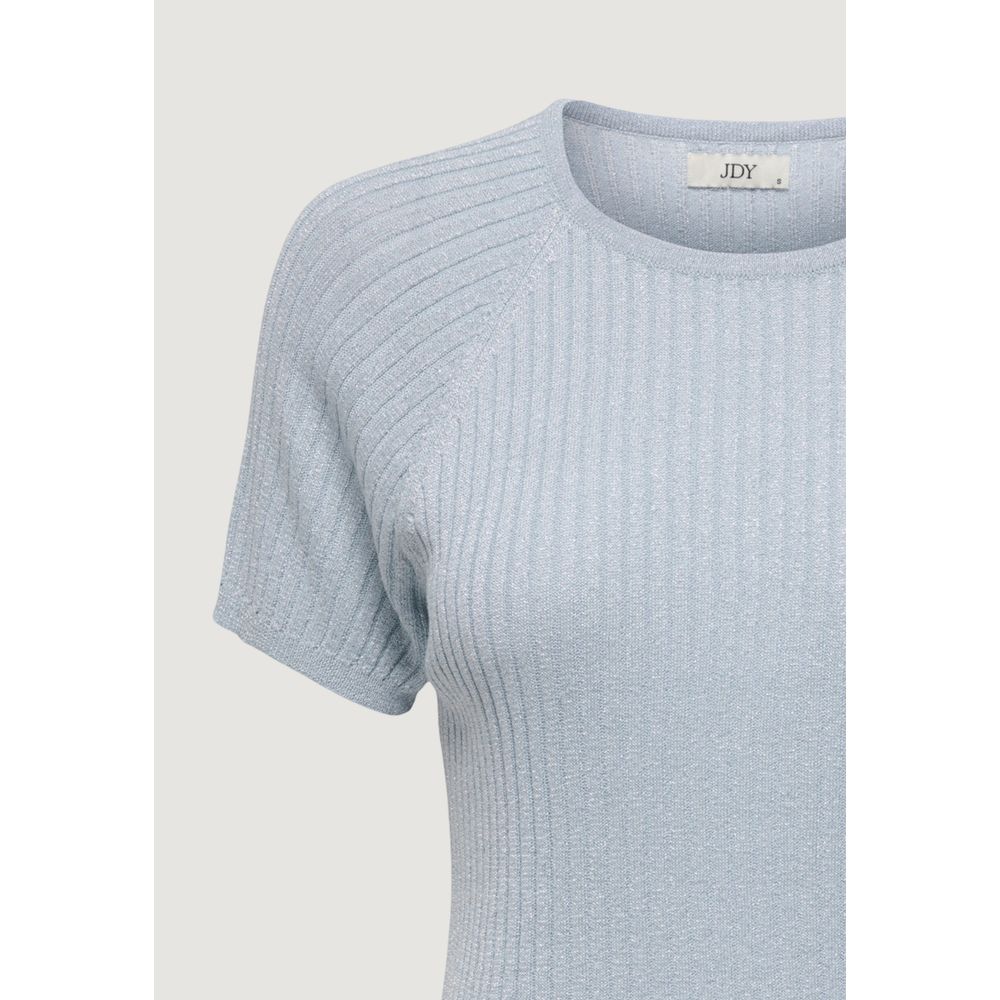 Jacqueline De Yong Blaues Viskose-T-Shirt