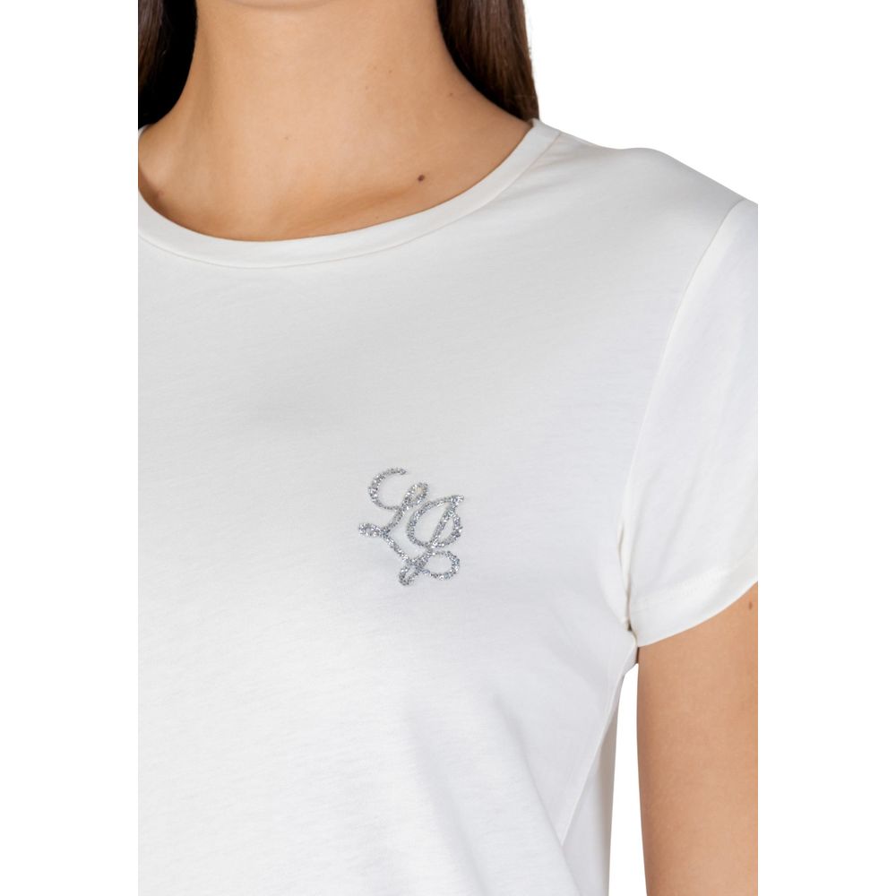 Liu Jo Weißes Baumwoll-T-Shirt
