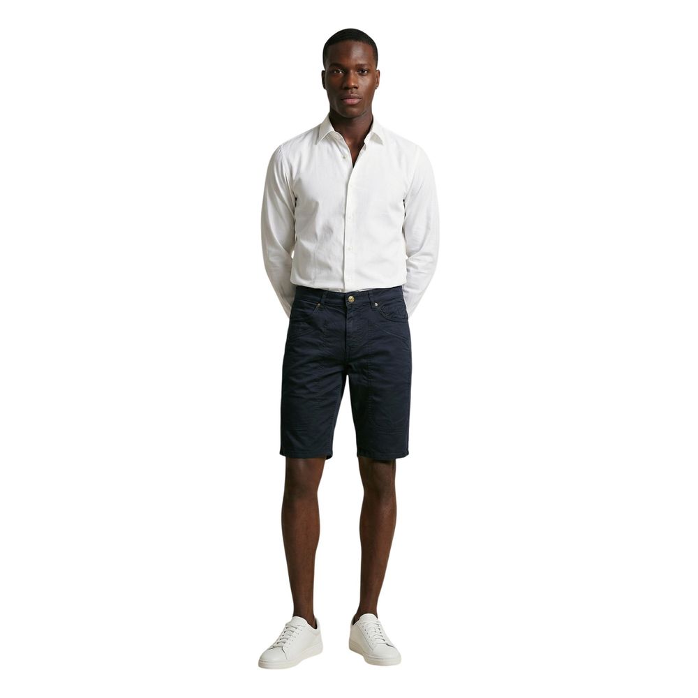 Jeckerson Blaue Baumwoll-Bermudashorts