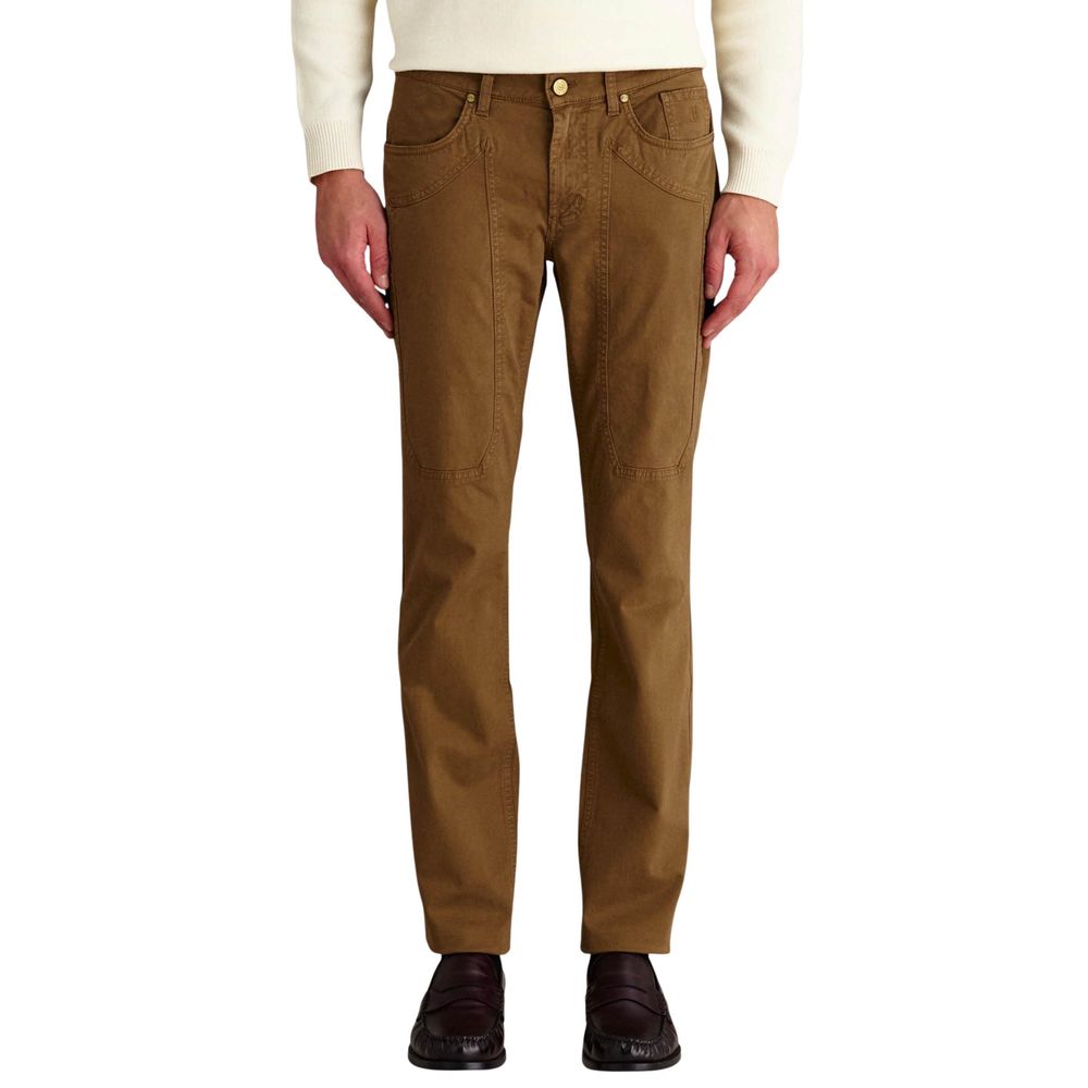 Jeckerson Beige Elastan Skinny Hosen