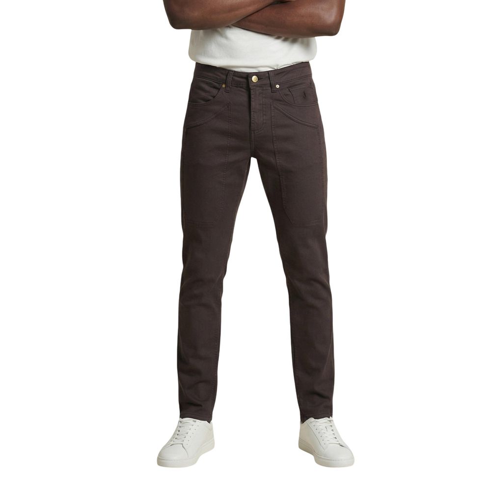 Jeckerson Braune Baumwoll-Skinny-Jeans