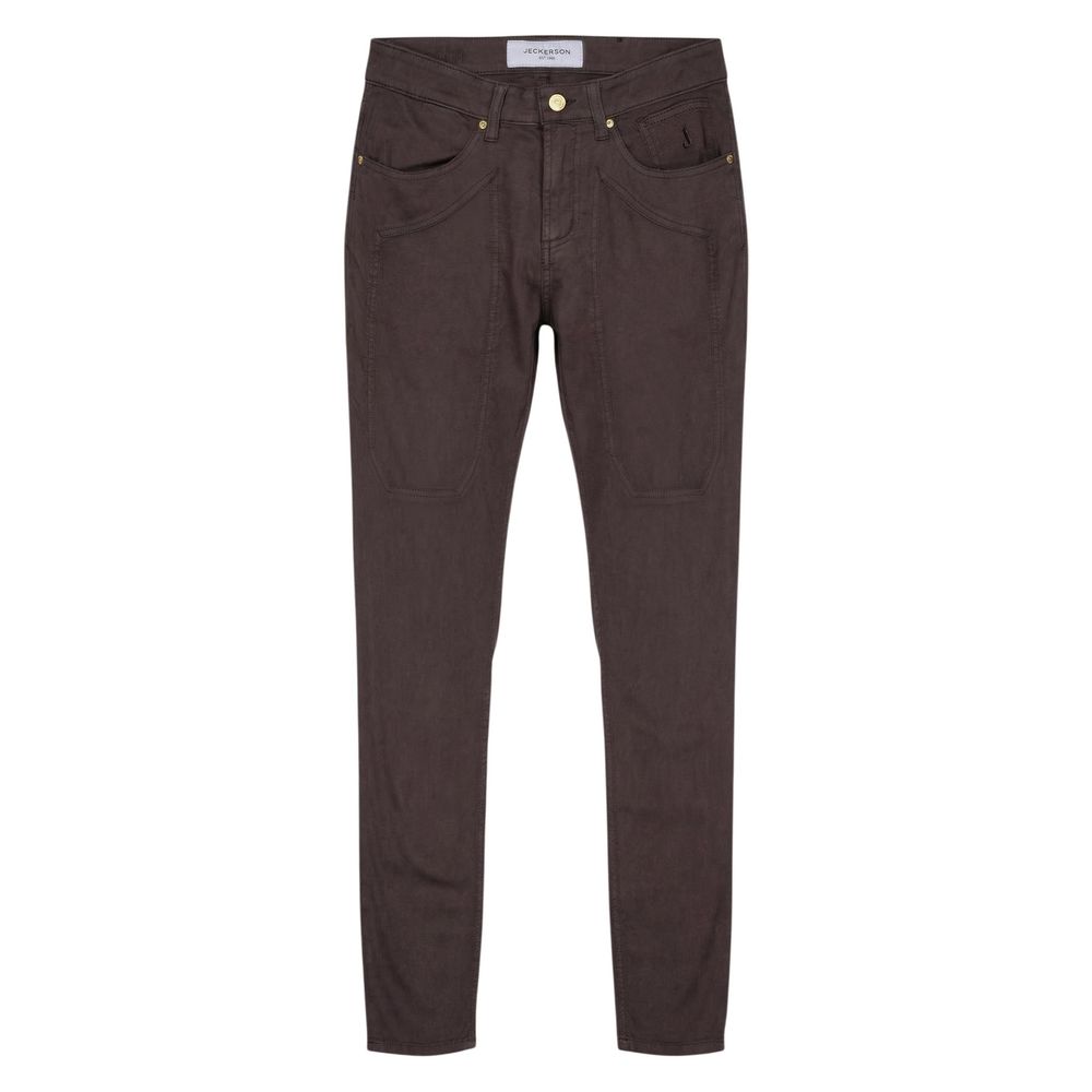 Jeckerson Braune Baumwoll-Skinny-Jeans