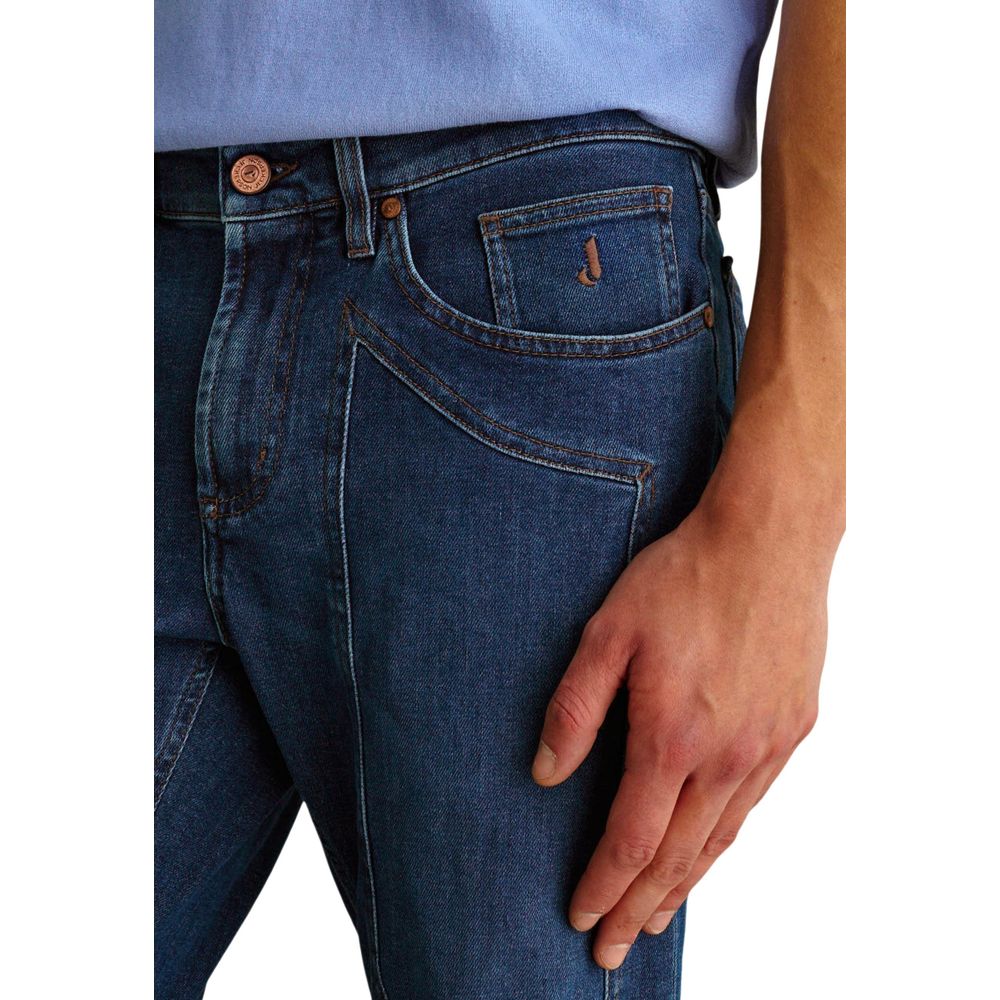 Jeckerson Blaue Skinny Jeans aus recycelter Baumwolle