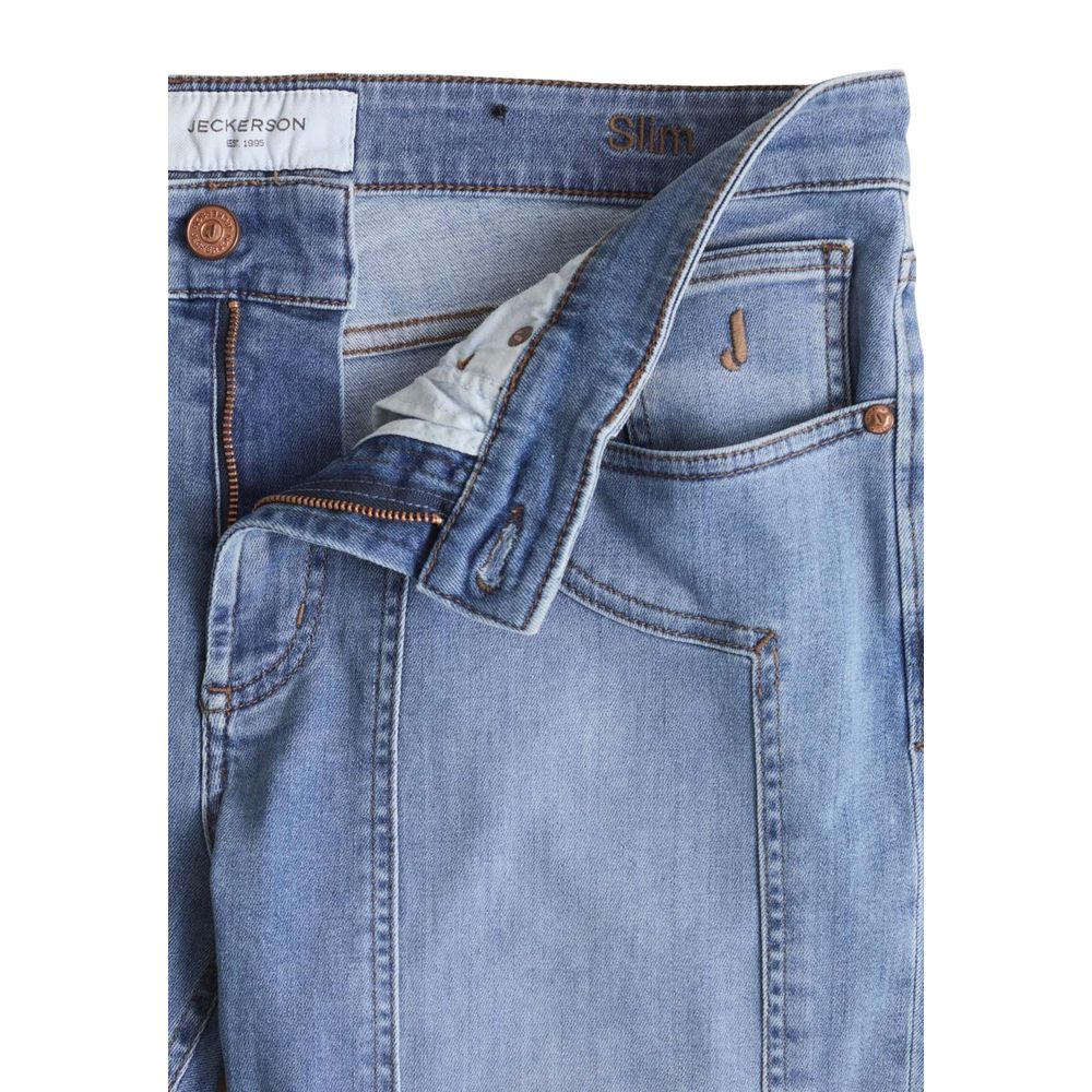 Jeckerson Hellblaue Skinny Jeans aus recyceltem Polyester