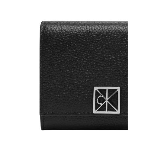 Calvin Klein Schwarzes Leder Portemonnaie