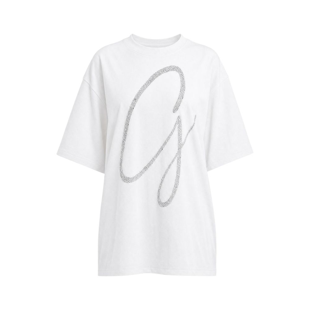 Guess Weißes Baumwoll-T-Shirt