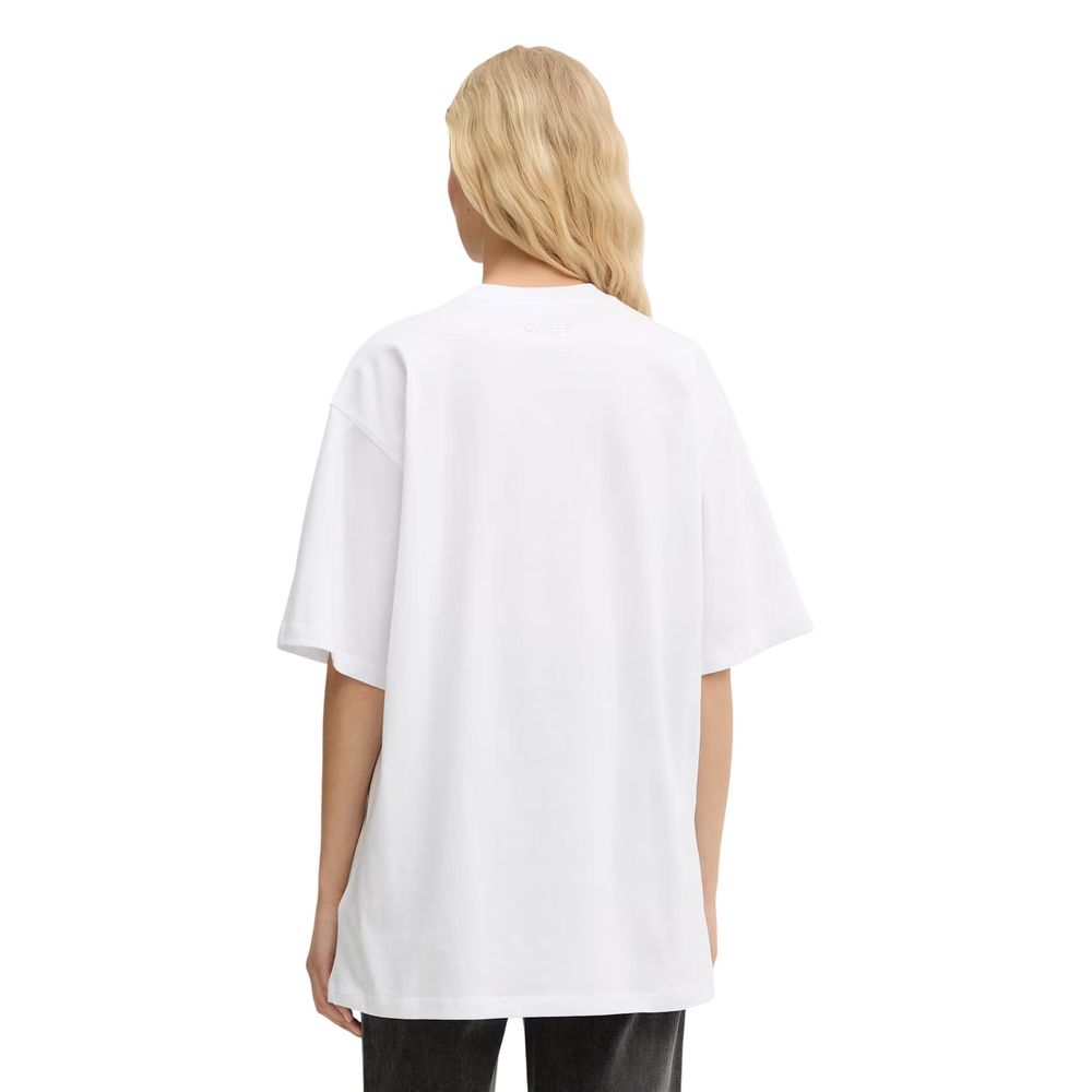 Guess Weißes Baumwoll-T-Shirt