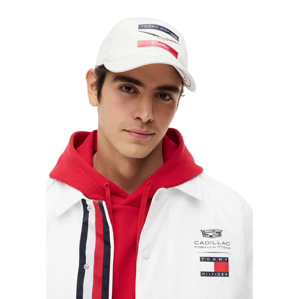 Tommy Hilfiger Weiße Baseballkappe aus recyceltem Polyester