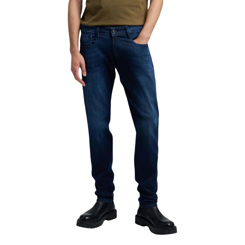 Replay Blaue Baumwoll-Skinny-Jeans