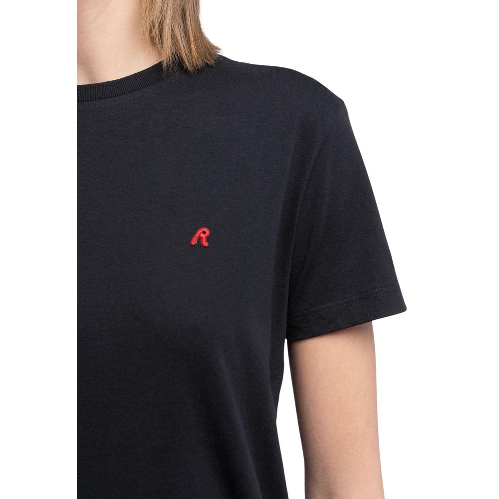Replay Schwarzes Baumwoll-T-Shirt