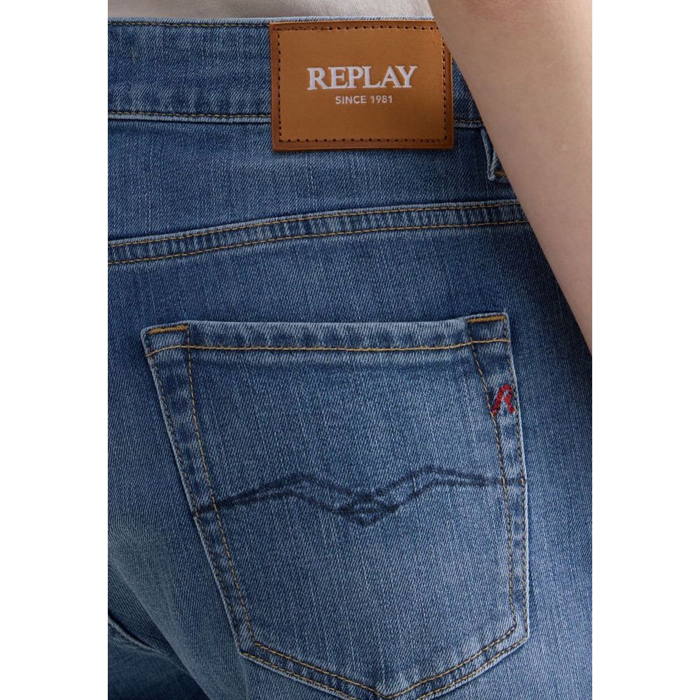Replay Blaue Baumwoll-Skinny-Jeans