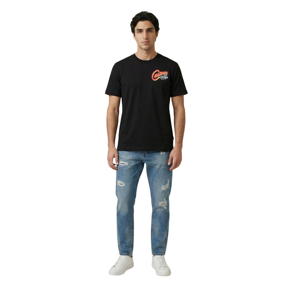 Replay Schwarzes Baumwoll-T-Shirt