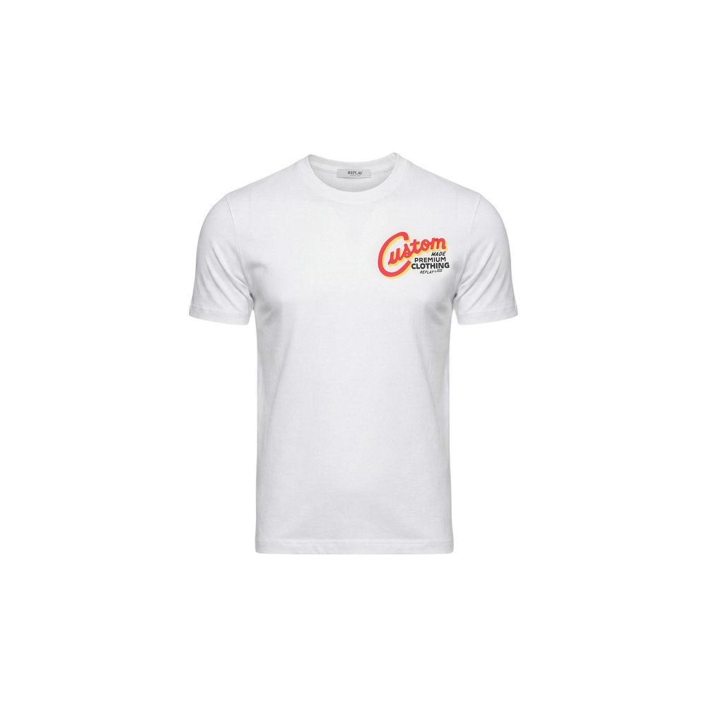 Replay Weißes Baumwoll-T-Shirt