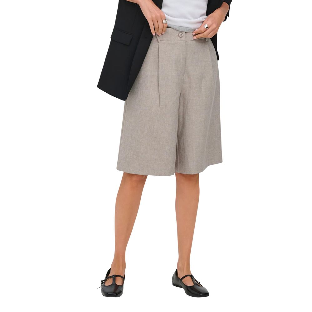 Only Graue Bermuda-Shorts aus recyceltem Polyester
