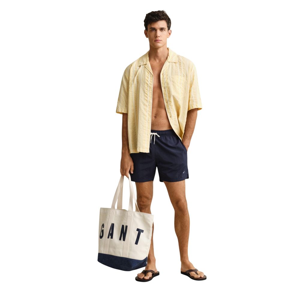 Gant Blaue Badeshorts aus recyceltem Polyamid