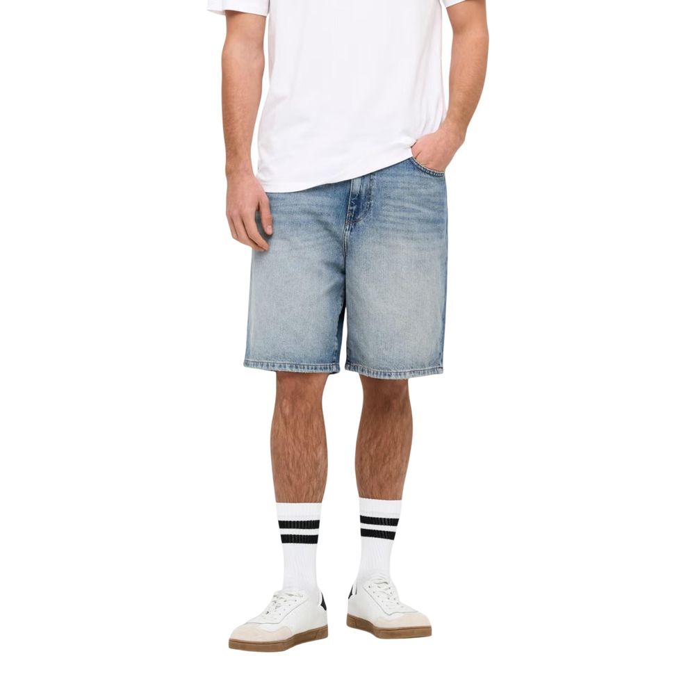 Only & Sons Hellblaue Bermuda-Shorts aus Bio-Baumwolle