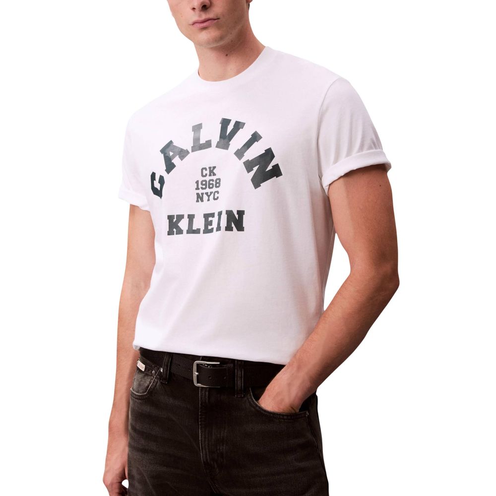 Calvin Klein Jeans Weißes Baumwoll-T-Shirt