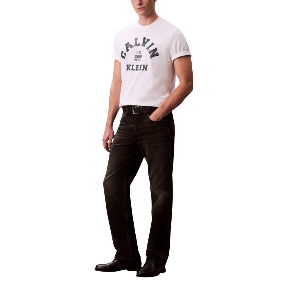 Calvin Klein Jeans Weißes Baumwoll-T-Shirt