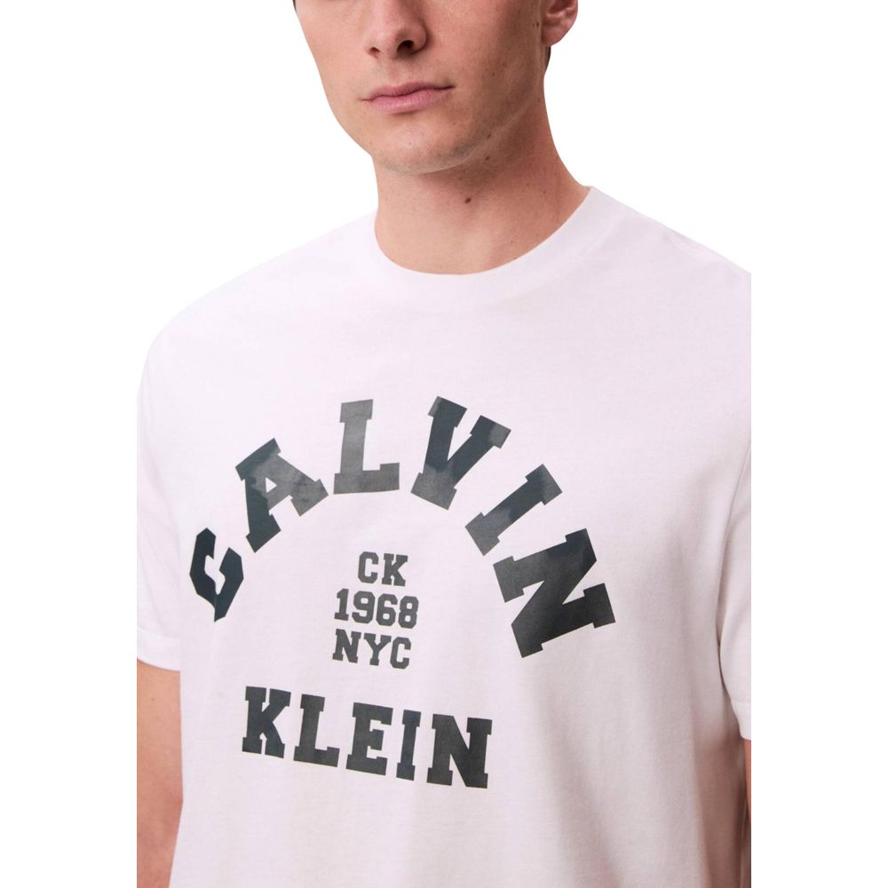 Calvin Klein Jeans Weißes Baumwoll-T-Shirt