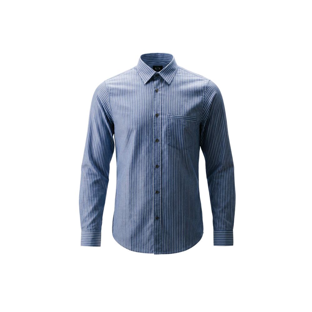 Armani Exchange Zweifarbige Baumwoll-Hemdbluse