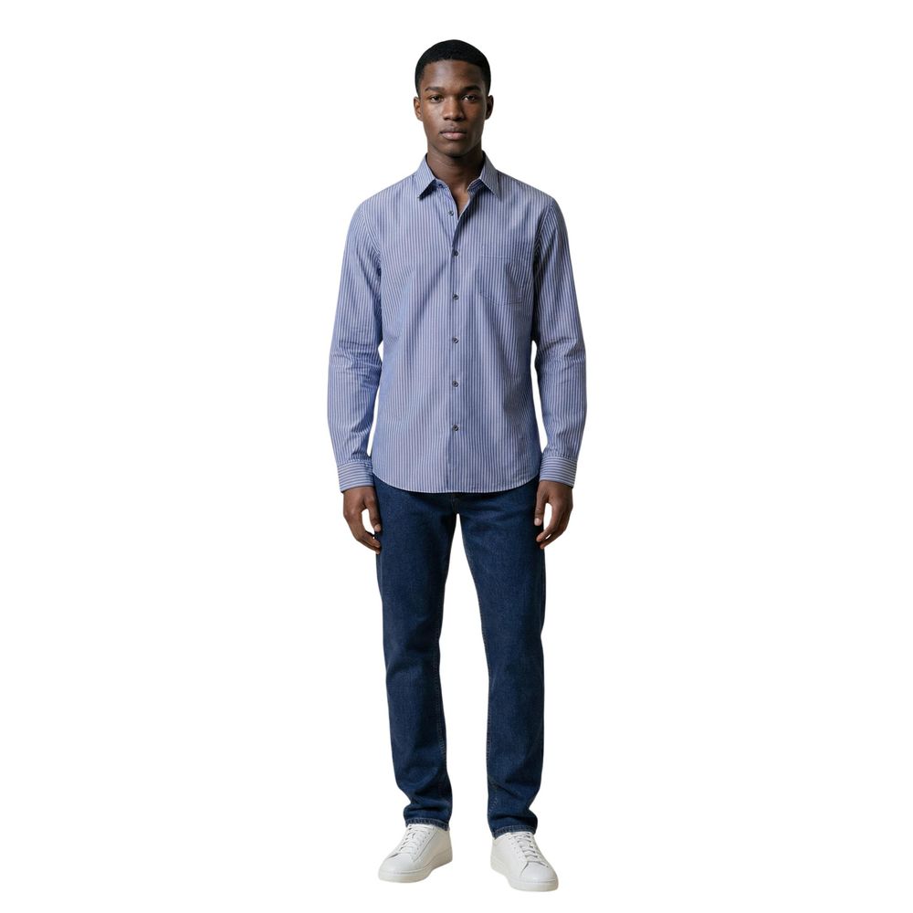 Armani Exchange Zweifarbige Baumwoll-Hemdbluse