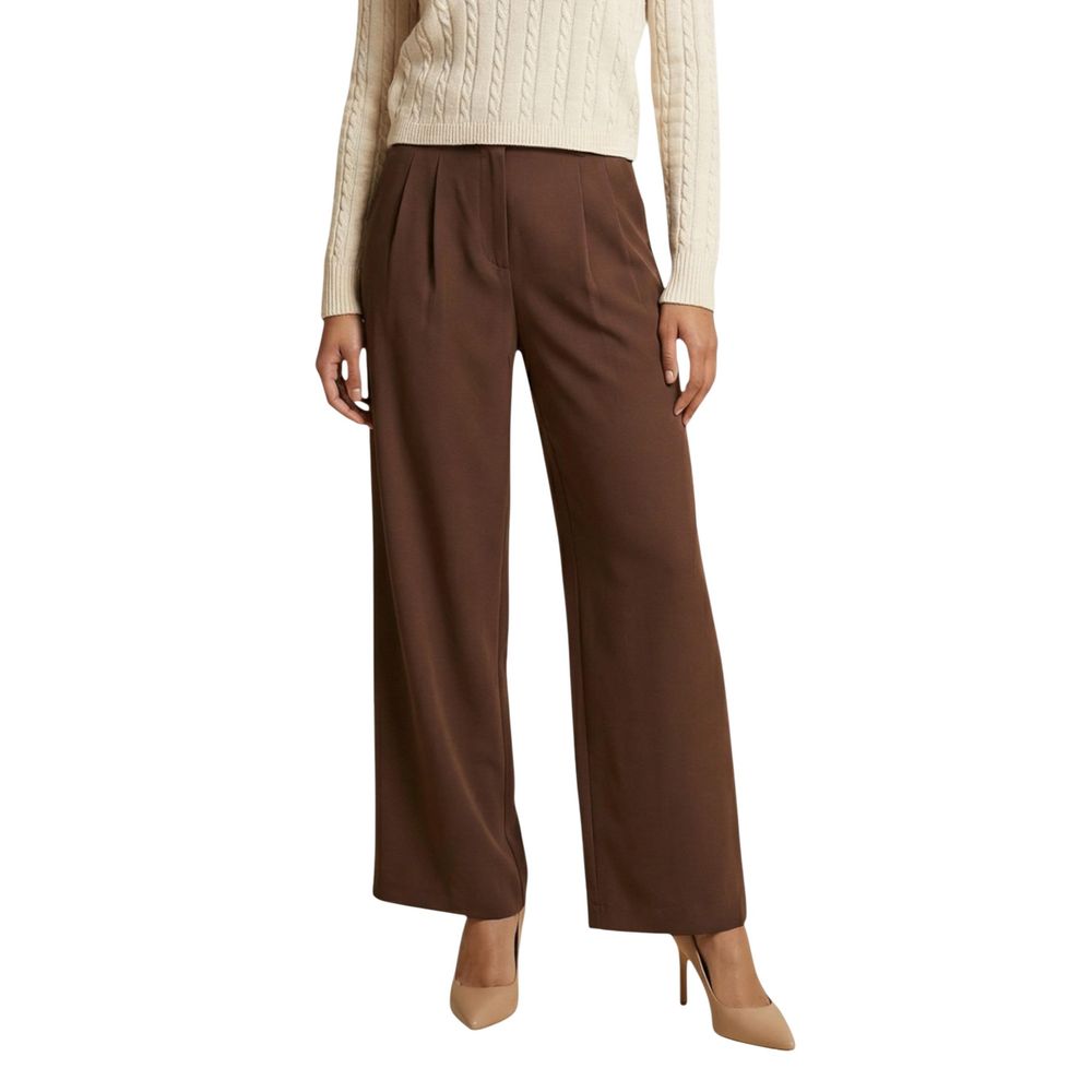 Only Braune Palazzo-Hose aus recyceltem Polyester