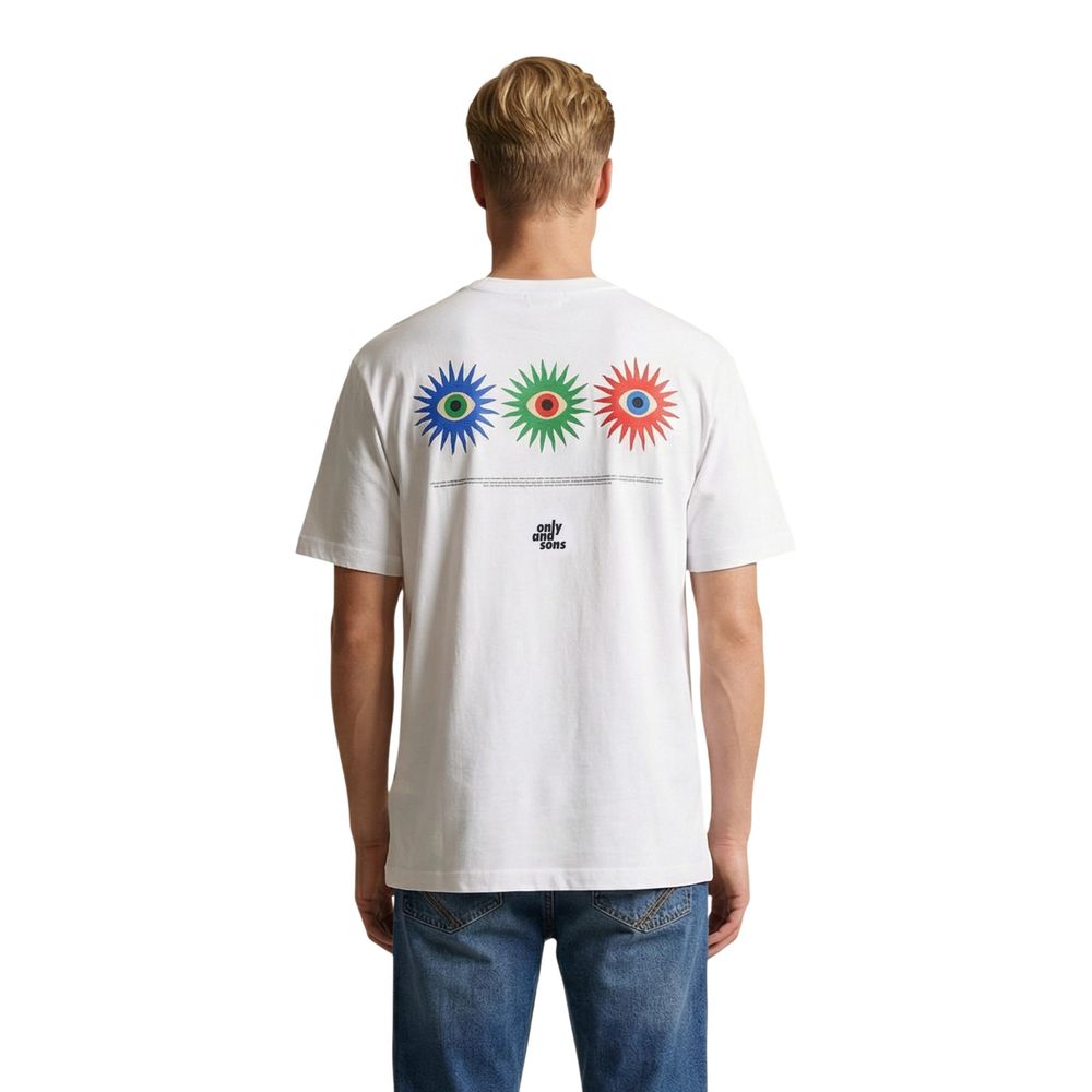 Only & Sons Weißes T-Shirt aus Bio-Baumwolle