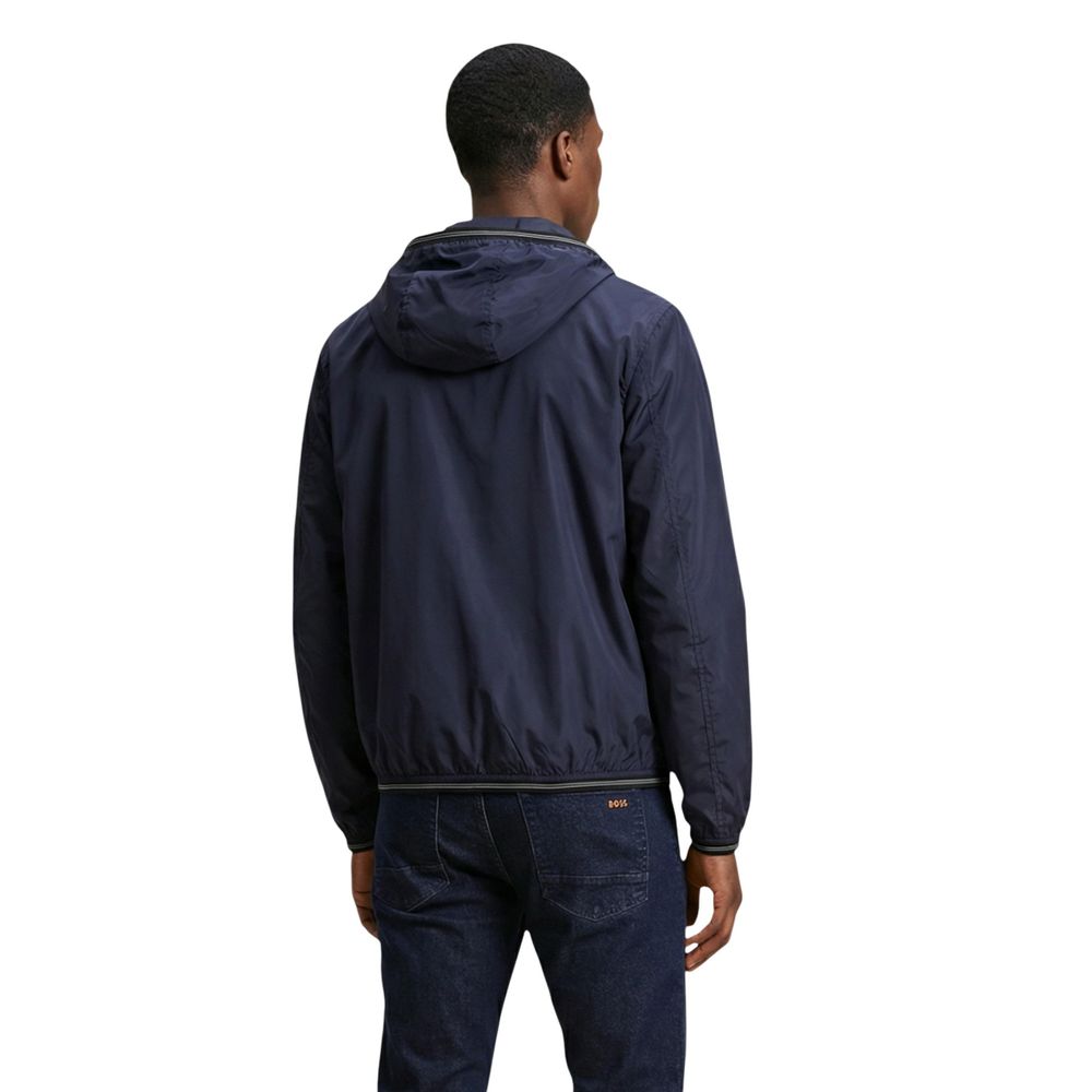 Blauer Blaue Shell-Jacke aus Polyamid