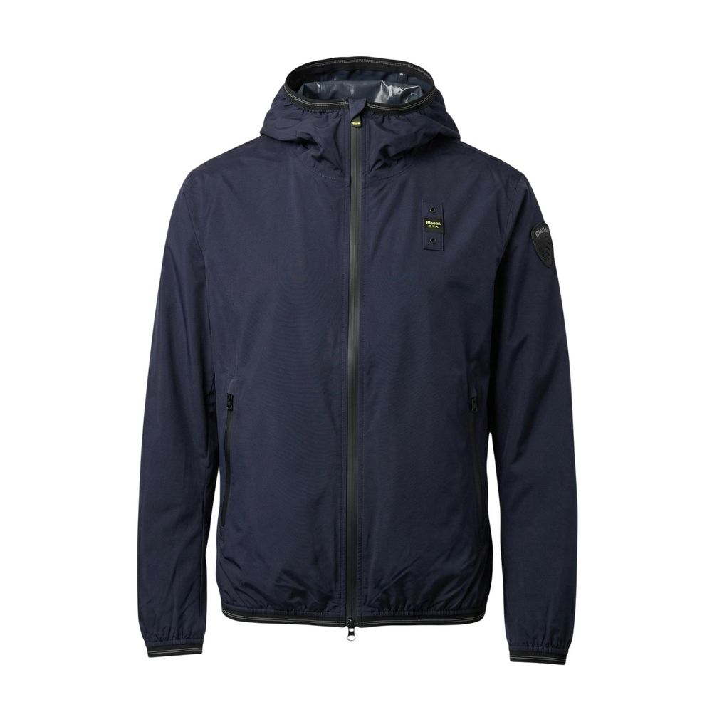 Blauer Blaue Shell-Jacke aus Polyamid