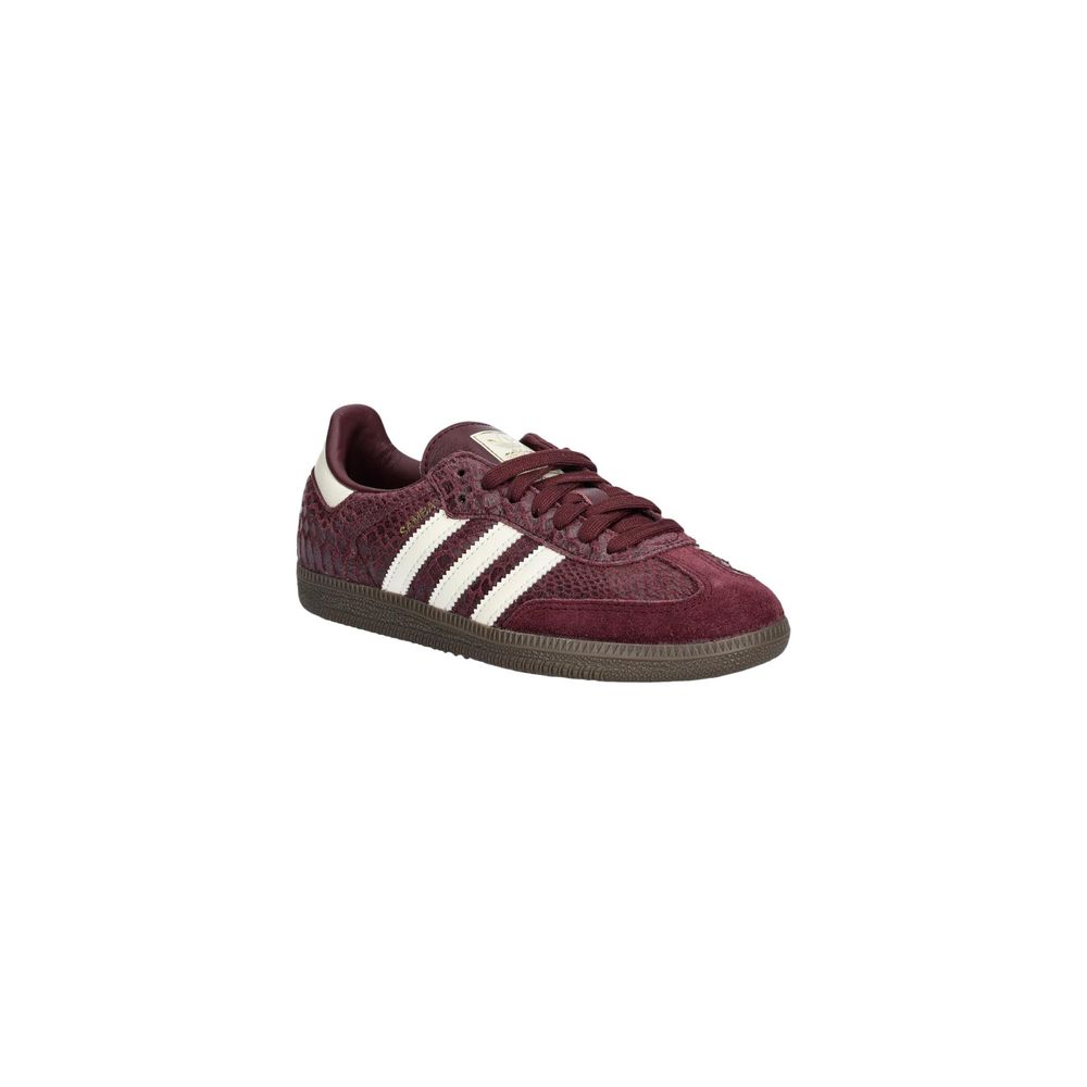 Adidas Originals Sneakers aus bordeauxfarbenem Leder mit niedrigem Schaft