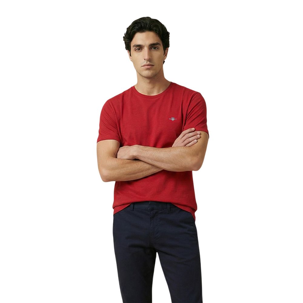 Gant Rotes Baumwoll-T-Shirt