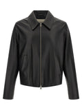 Ami Paris Schwarze Lammlederjacke