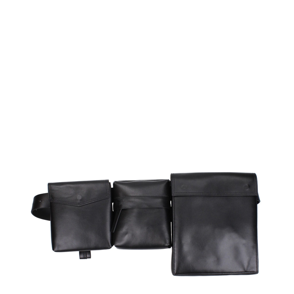 The Attico Schwarzer Lederrucksack