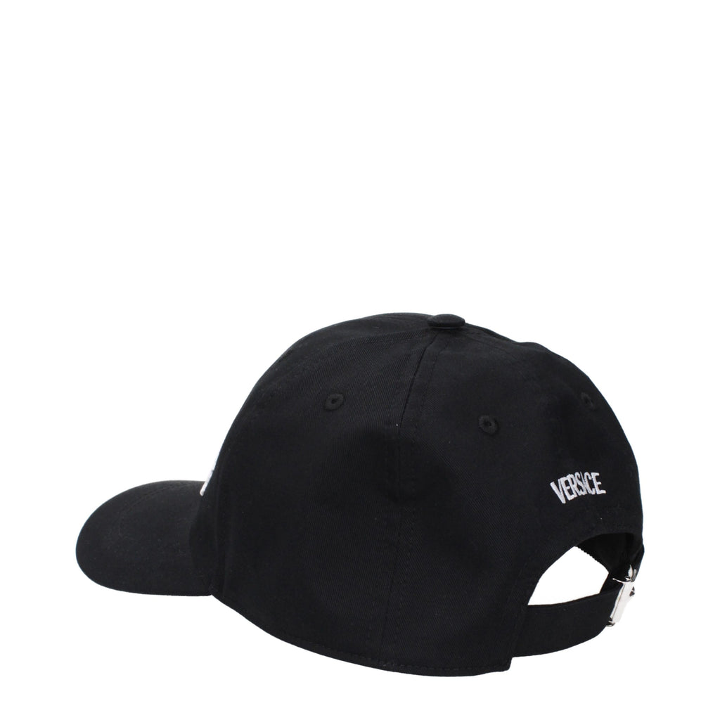 Versace Schwarze Baumwollkappe (Baseball Cap)