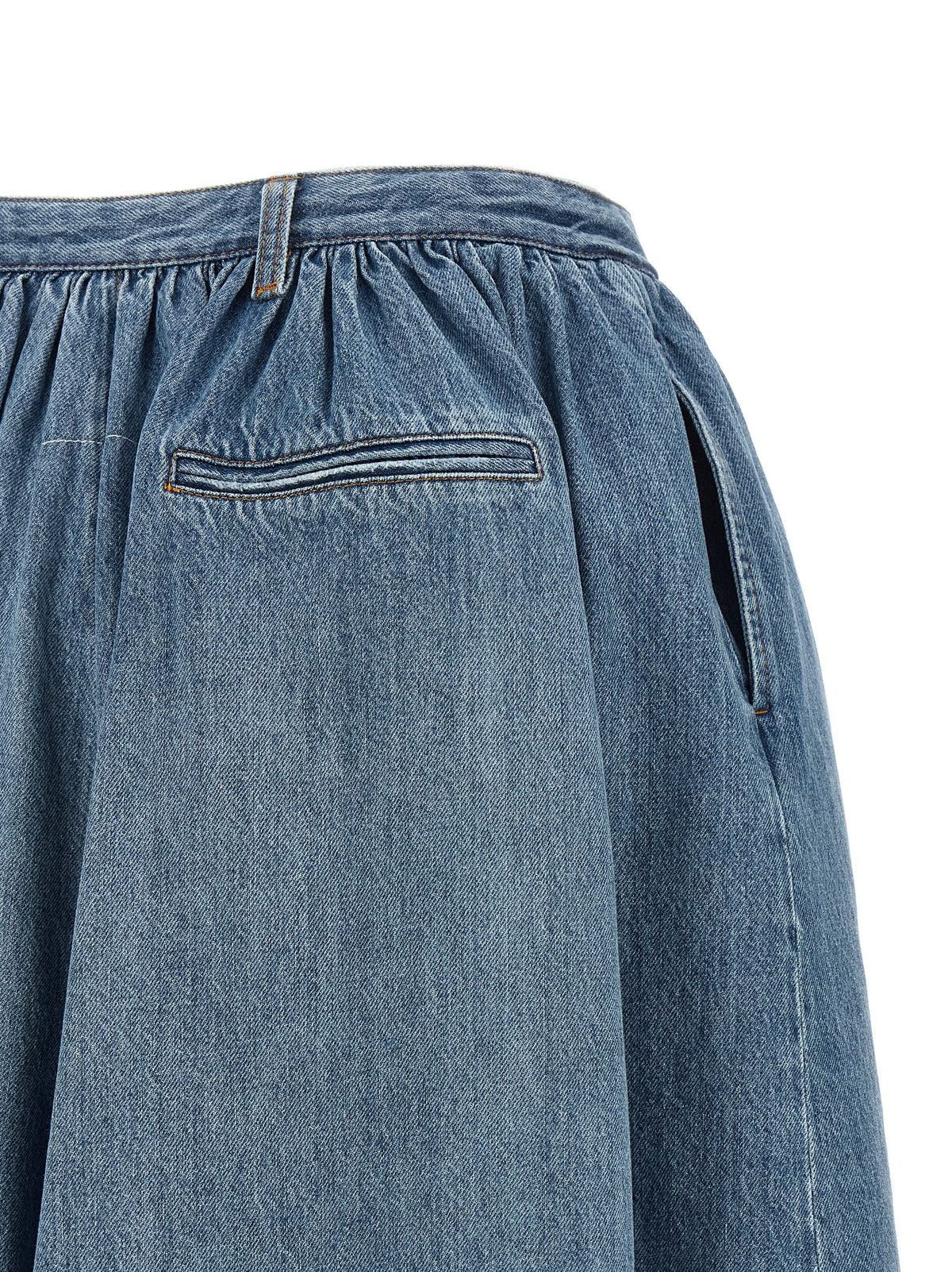 MM6 Maison Margiela Blaue Baumwoll-Bermudashorts