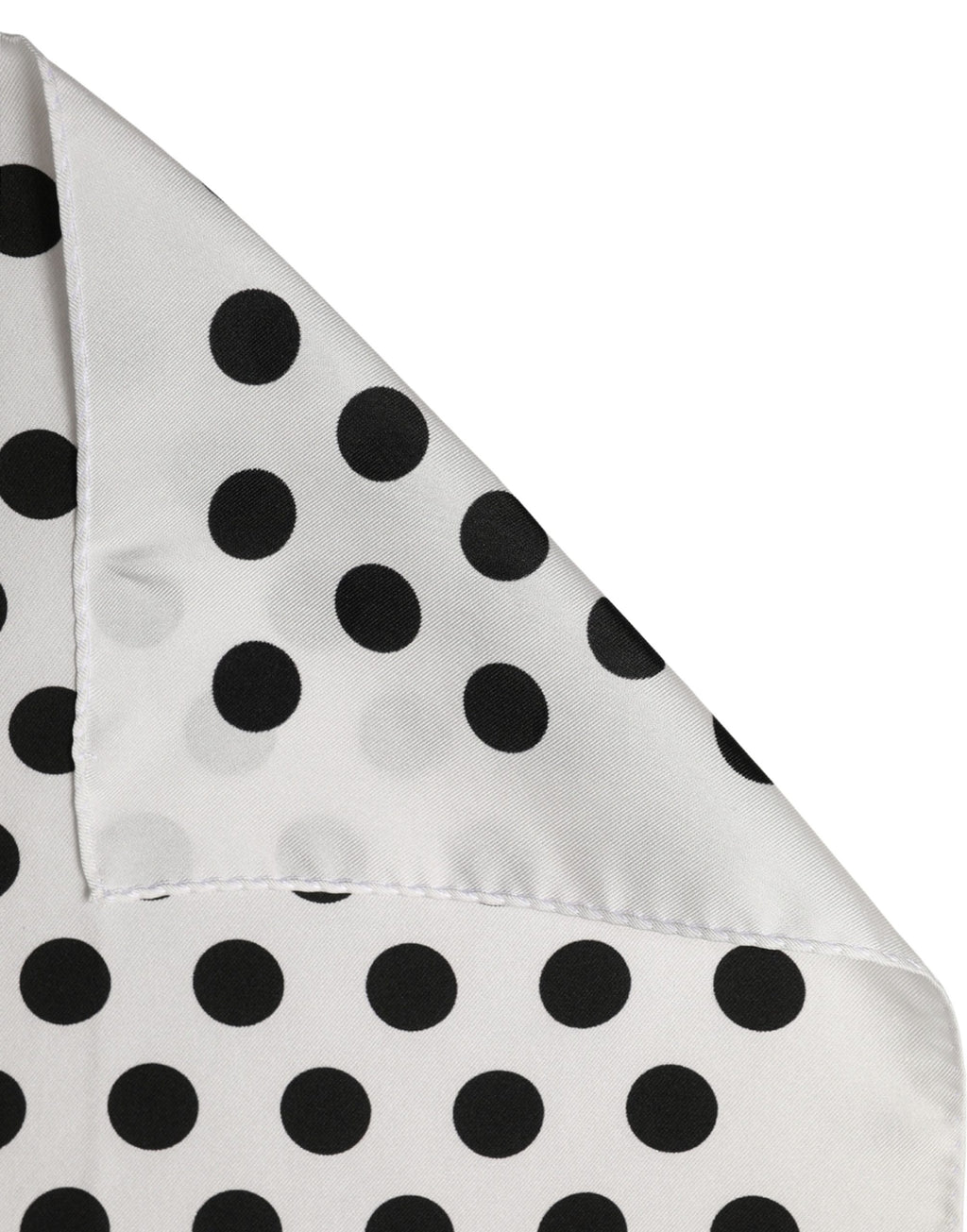Dolce & Gabbana Weiße schwarze Polka Dot Seidenschal im Quadrat