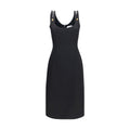 Versace Schwarzes Oves Aries Wollkleid