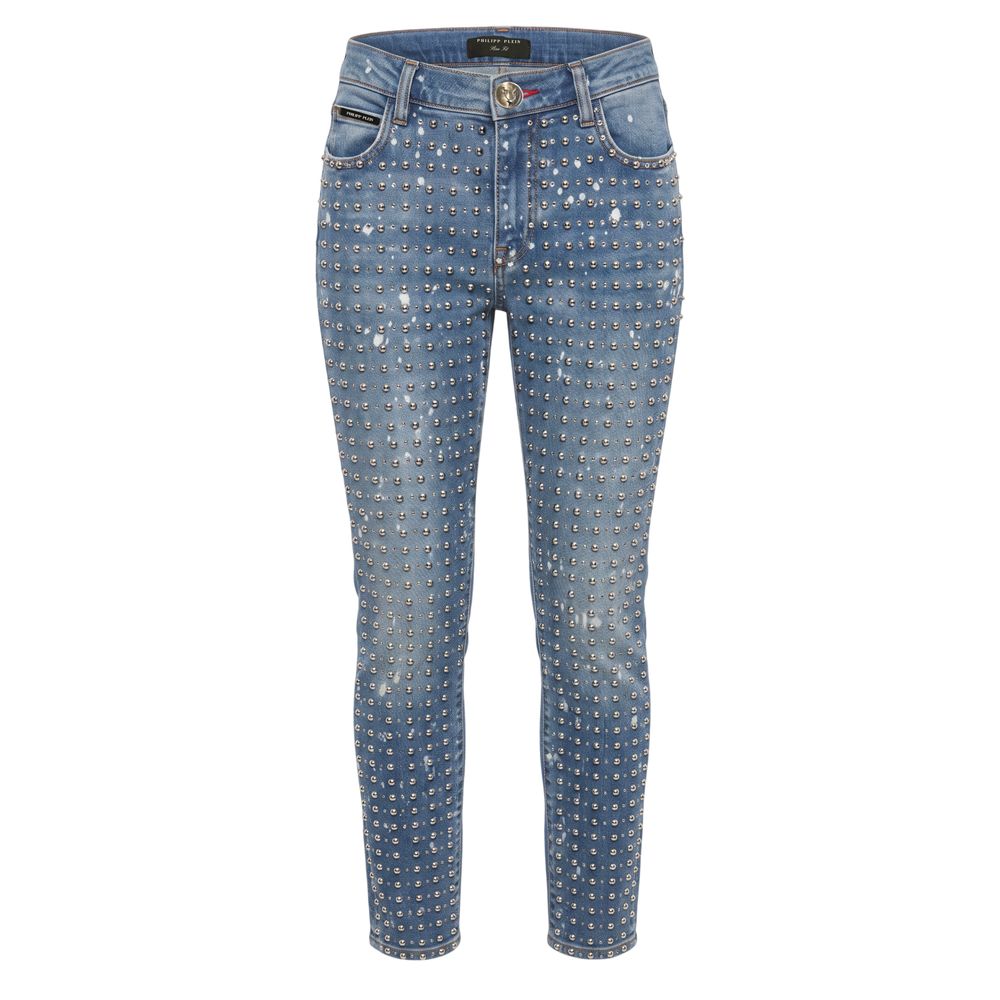 Philipp Plein Blaue Baumwoll-Jeans für Damen