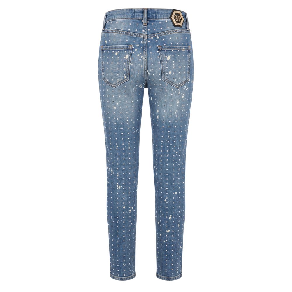 Philipp Plein Blaue Baumwoll-Jeans für Damen
