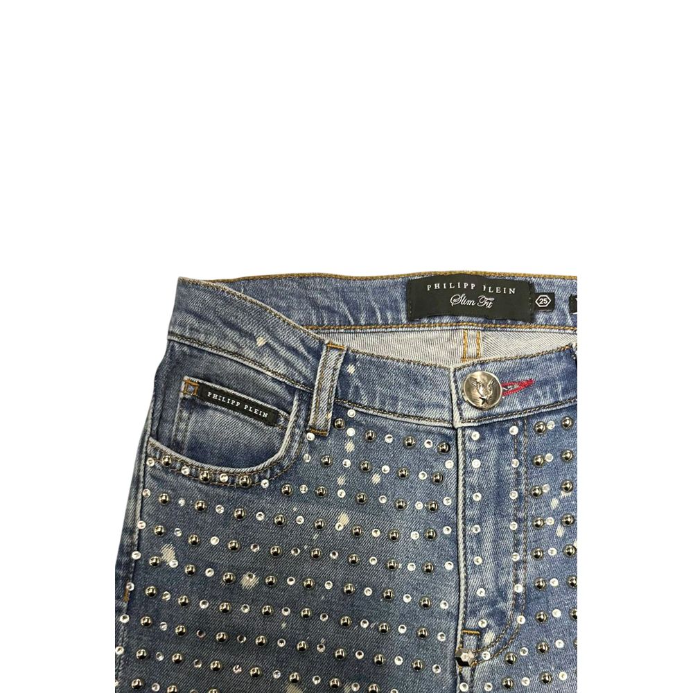 Philipp Plein Blaue Baumwoll-Jeans für Damen