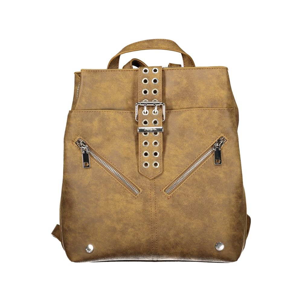Desigual Brauner Rucksack aus Polyurethan für Damen – Für trendige Abenteuer