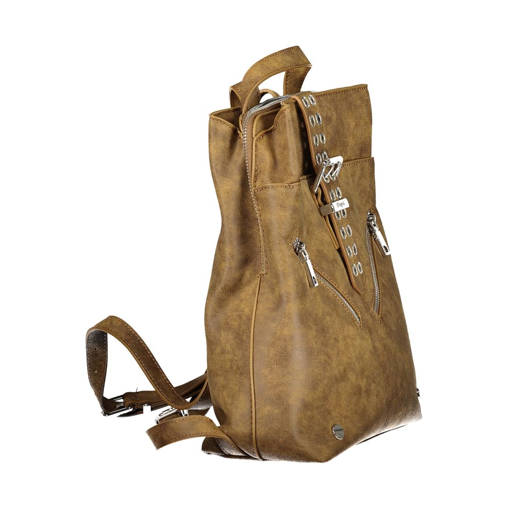 Desigual Brauner Rucksack aus Polyurethan für Damen – Für trendige Abenteuer