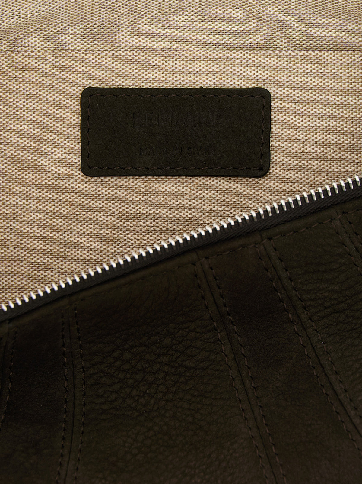 Lemaire Schultertasche aus braunem Lammleder