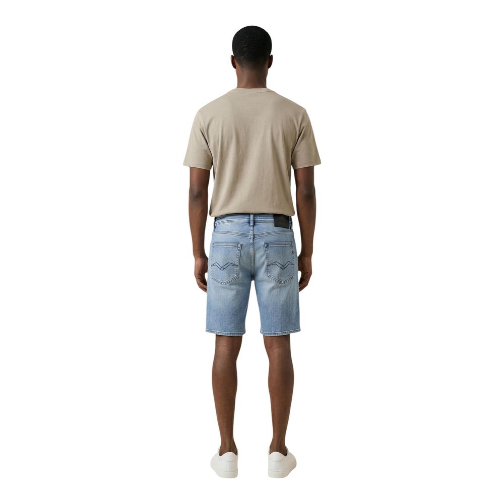 Replay Blaue Baumwoll-Bermudashorts