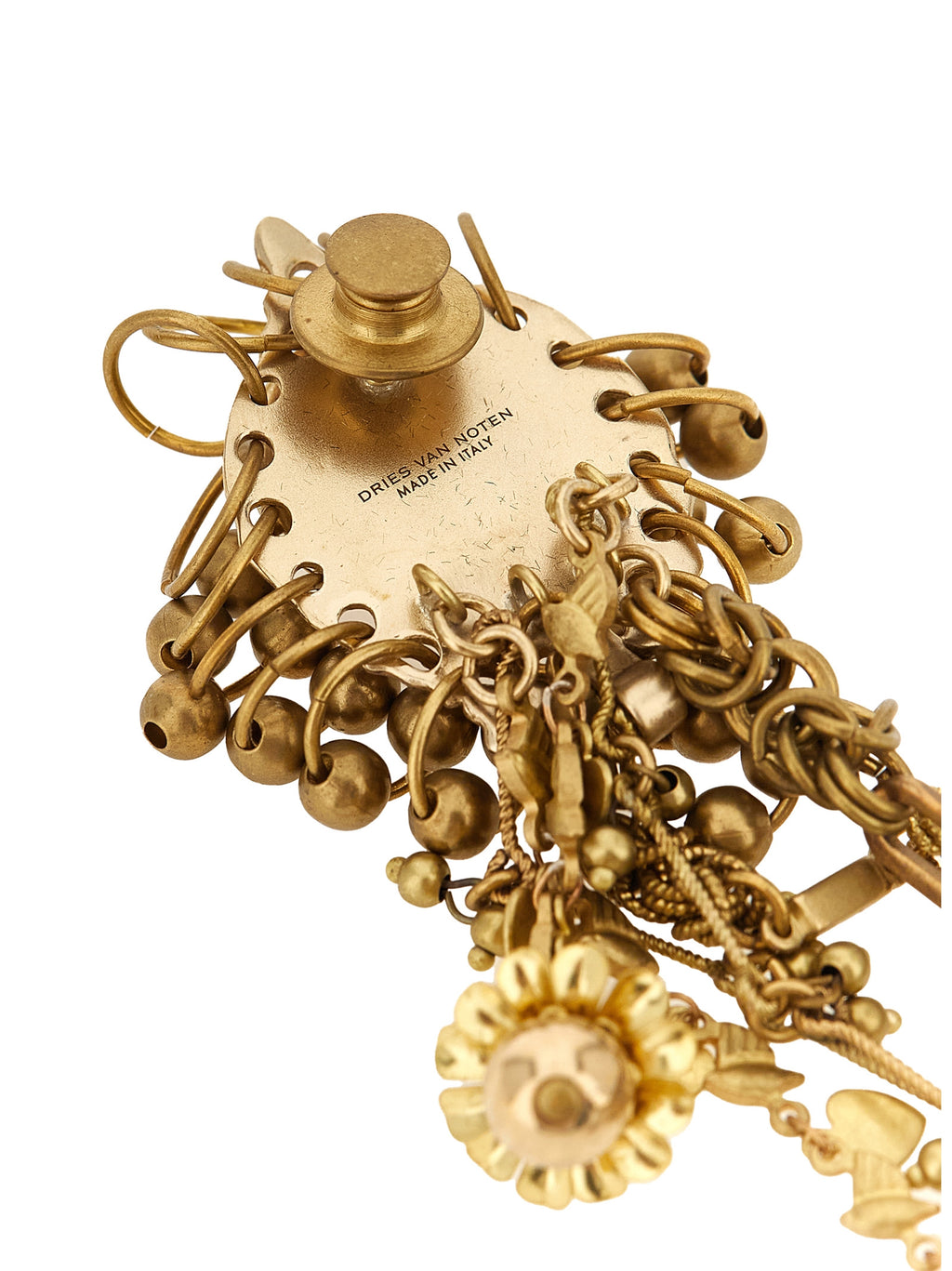 Dries Van Noten Gold Messing-Brosche