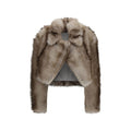 Max Mara Graue Polyester-Jacke in voller Länge